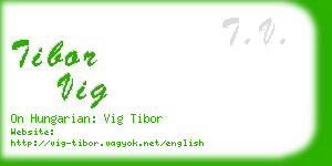 tibor vig business card